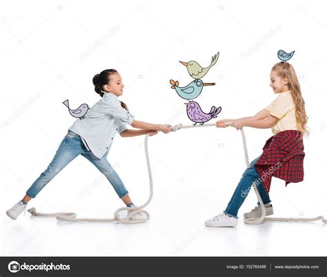 2 girls pulling a rope|974 Girl Pulling Rope Stock Photos & High